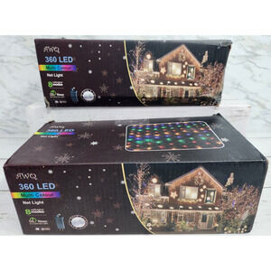 LED 360 MultiColor Net Lights, 8 Modes, Auto On/Off Timer, Set of 2